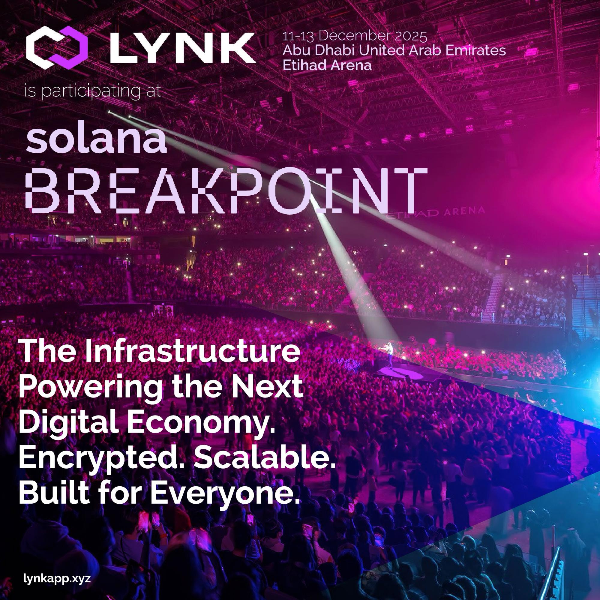 Lynk at Solana Breakpoint Abu Dhabi - 11-13 December 2025, Etihad Arena